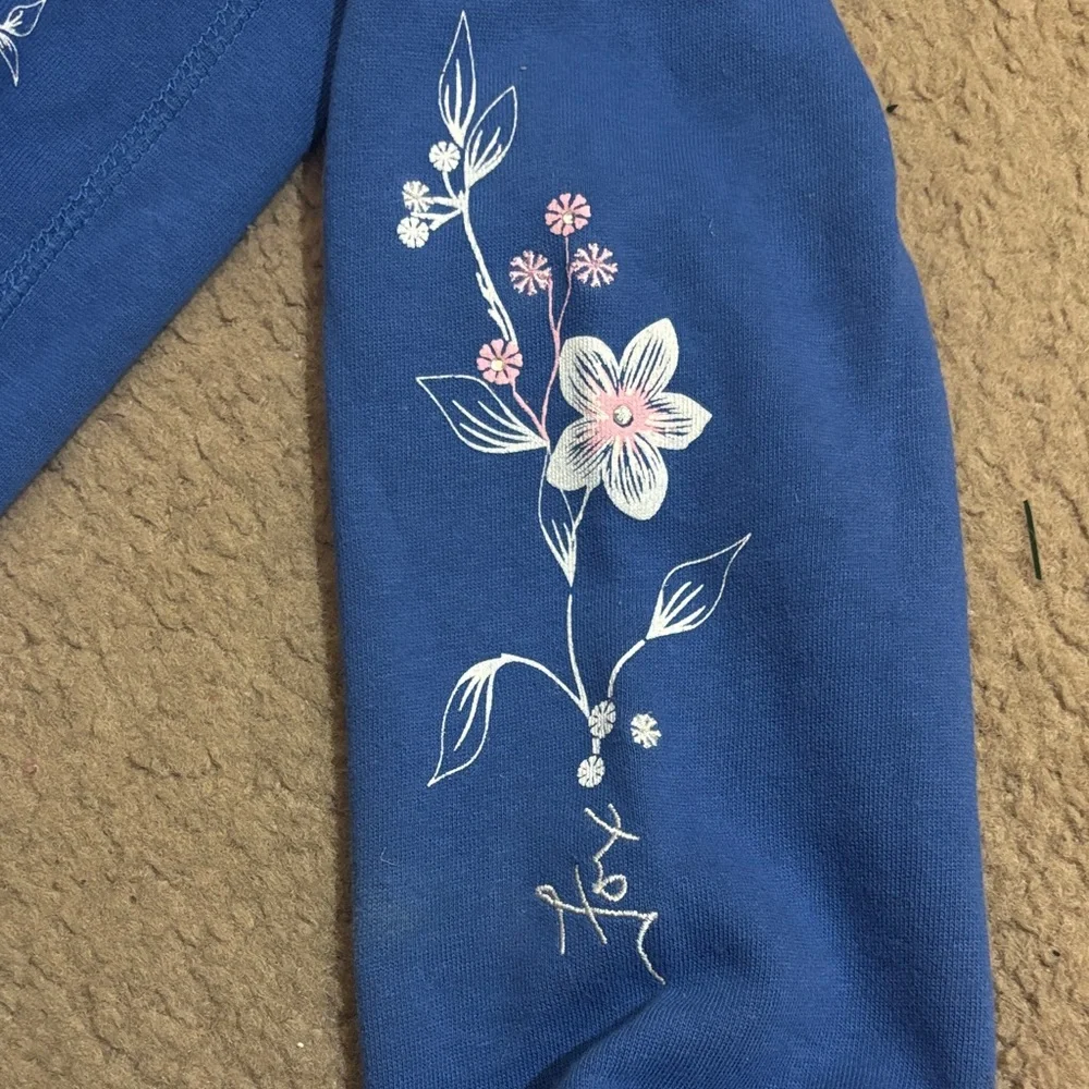 Fox Riders Co Blue Jacket with Floral Design - Picture 6 of 8